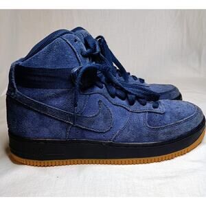 Nike Air Force 1 Mid - Blue Suede Gum Sole Sneaker - US 6.5Y Mens 6.5 Wmns 8